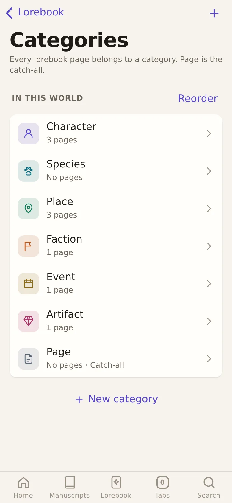 Categories